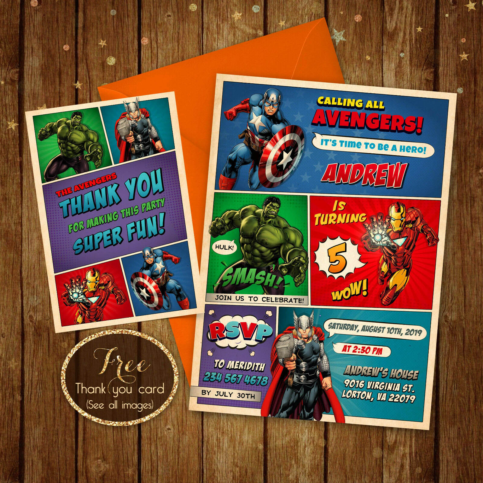 [+5] Avengers Invitation Free & Low Cost Birthday Templates