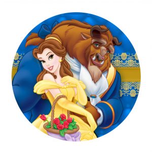 Beauty and the Beast Round Label