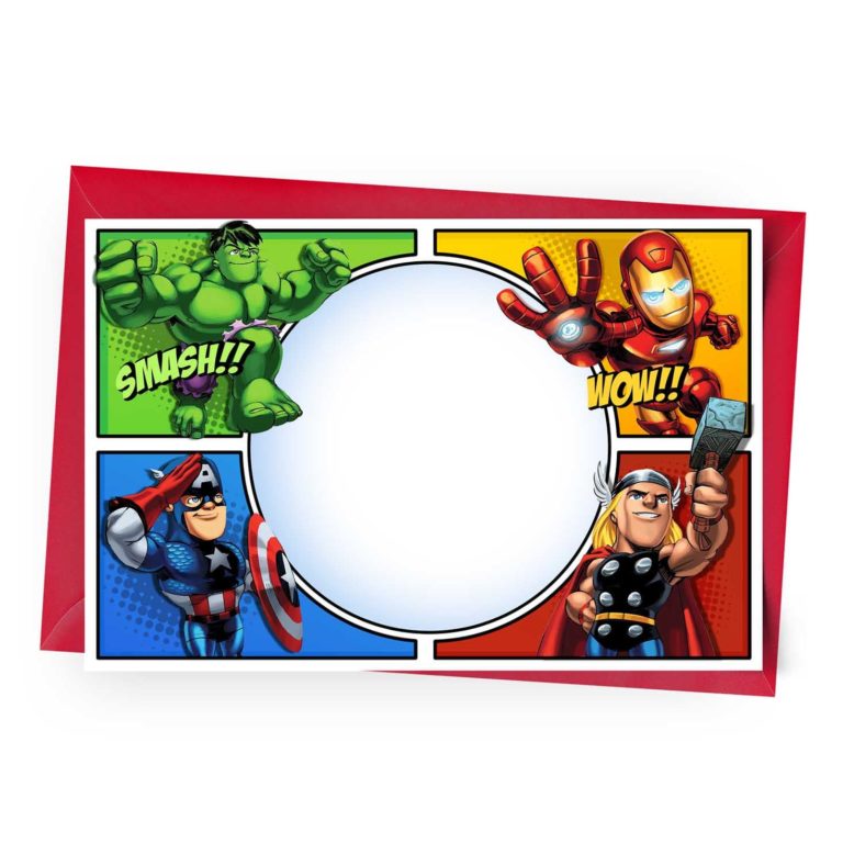 Blank Avengers Invitation