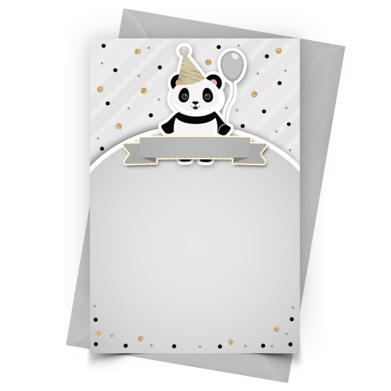Blank Panda Invitation