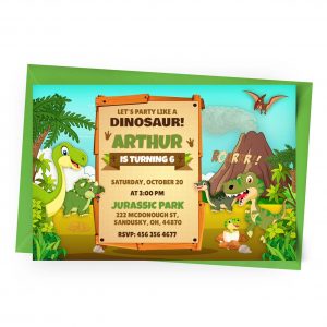 Customize Dinosaurs Invitation Online