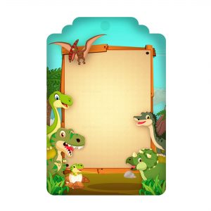Free Dinosaurs Tag Editable Template download and print