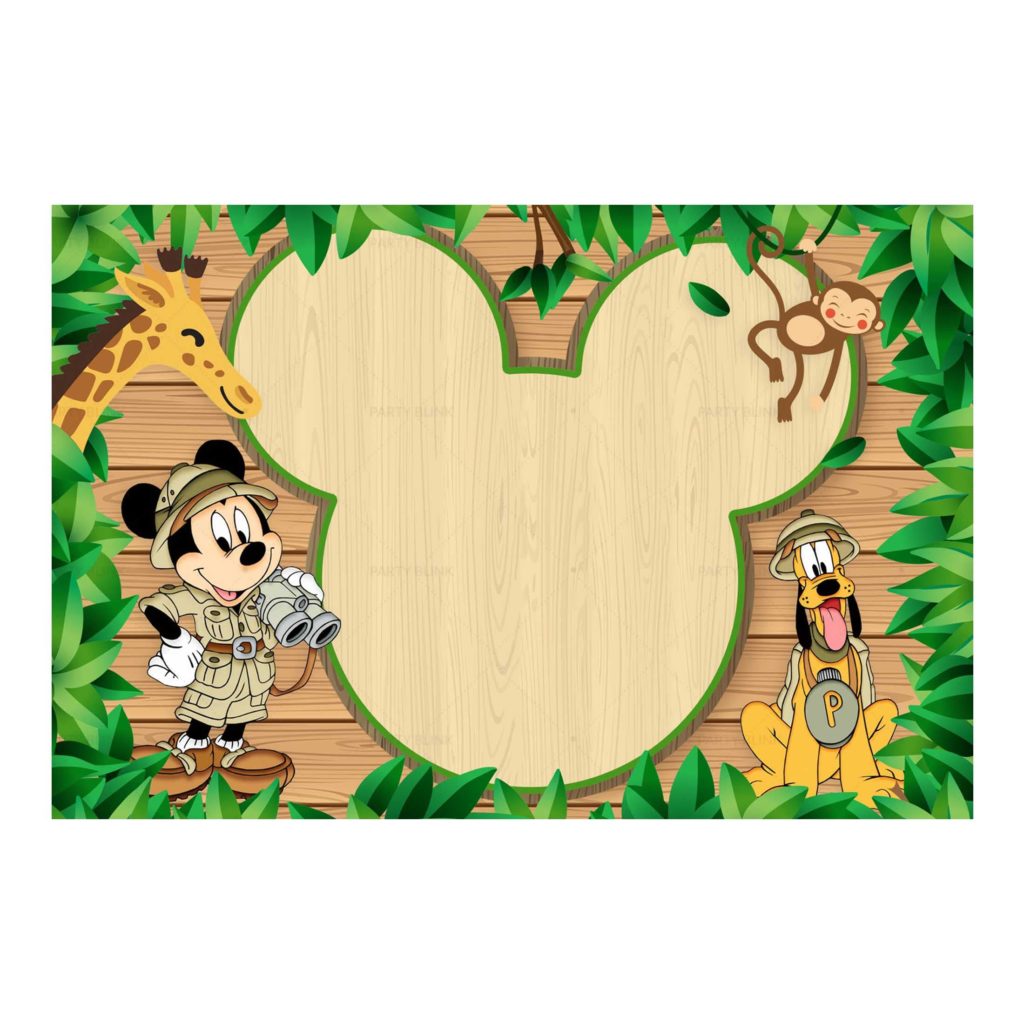  5 Mickey Safari Invitation Free Low Cost Templates