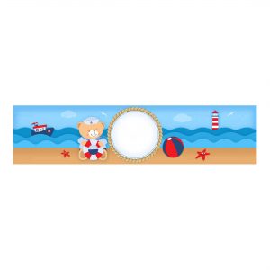 Free Nautical Teddy Bear Bottle Label to Edit and Print