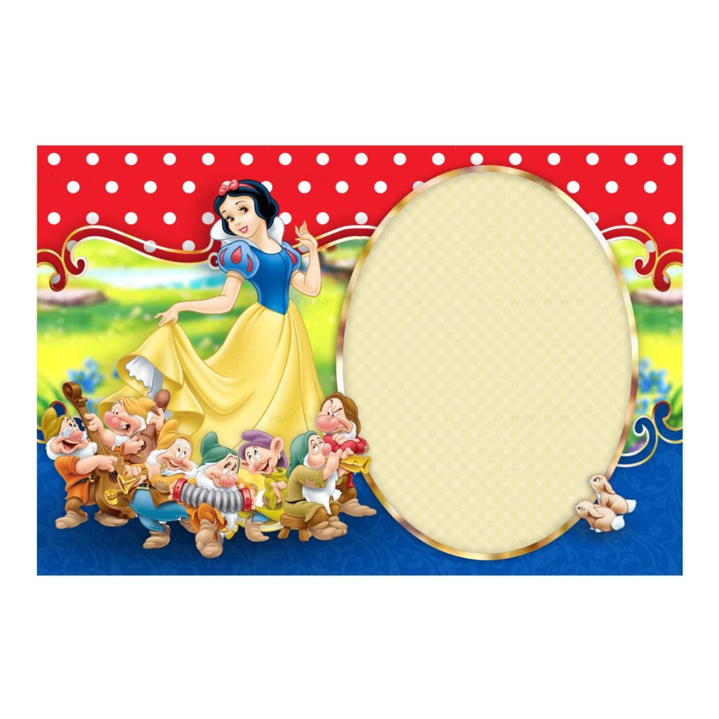  5 Snow White Invitation Free Low cost Birthday Template