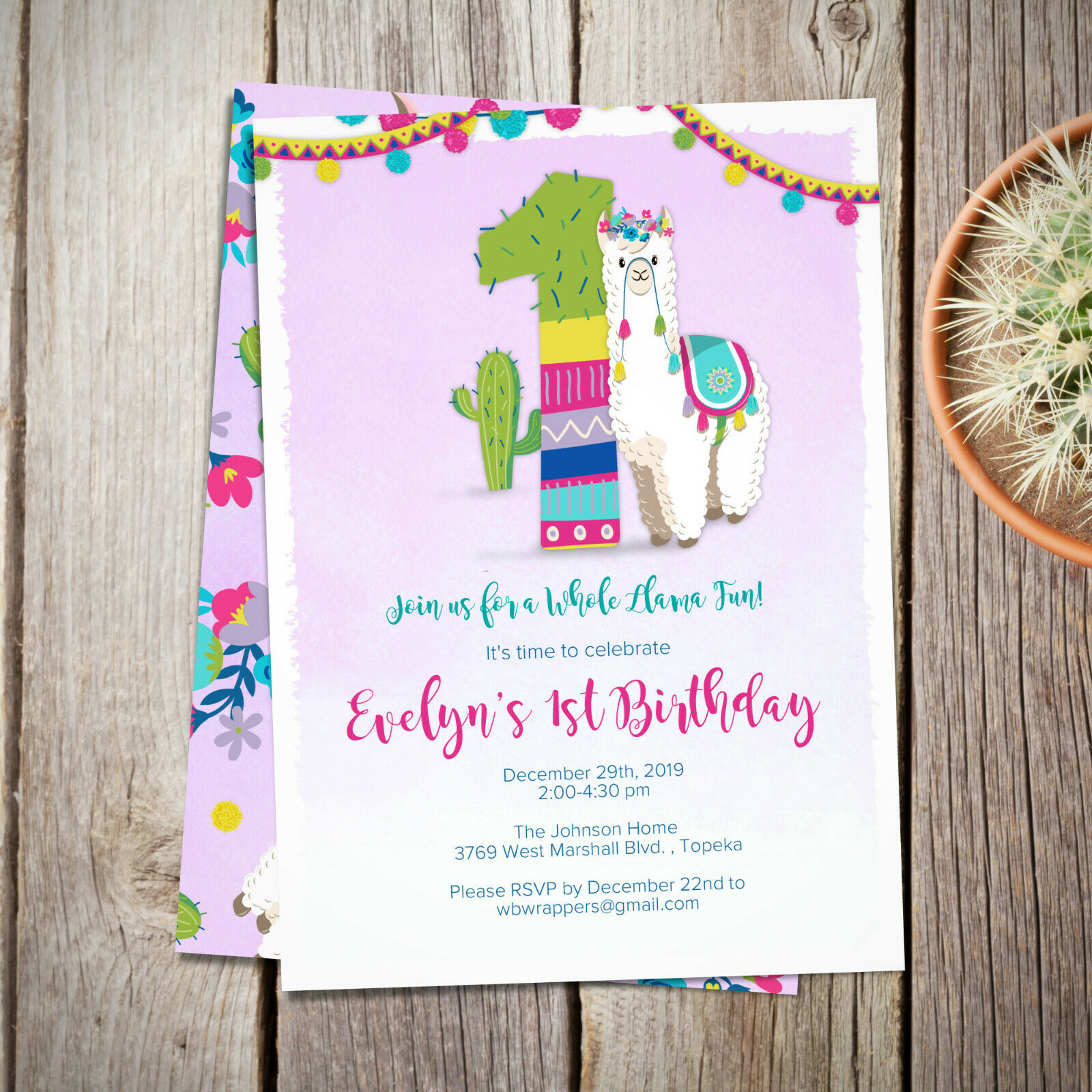 [+5] Llama Invitation Free & Low-cost birthday templates