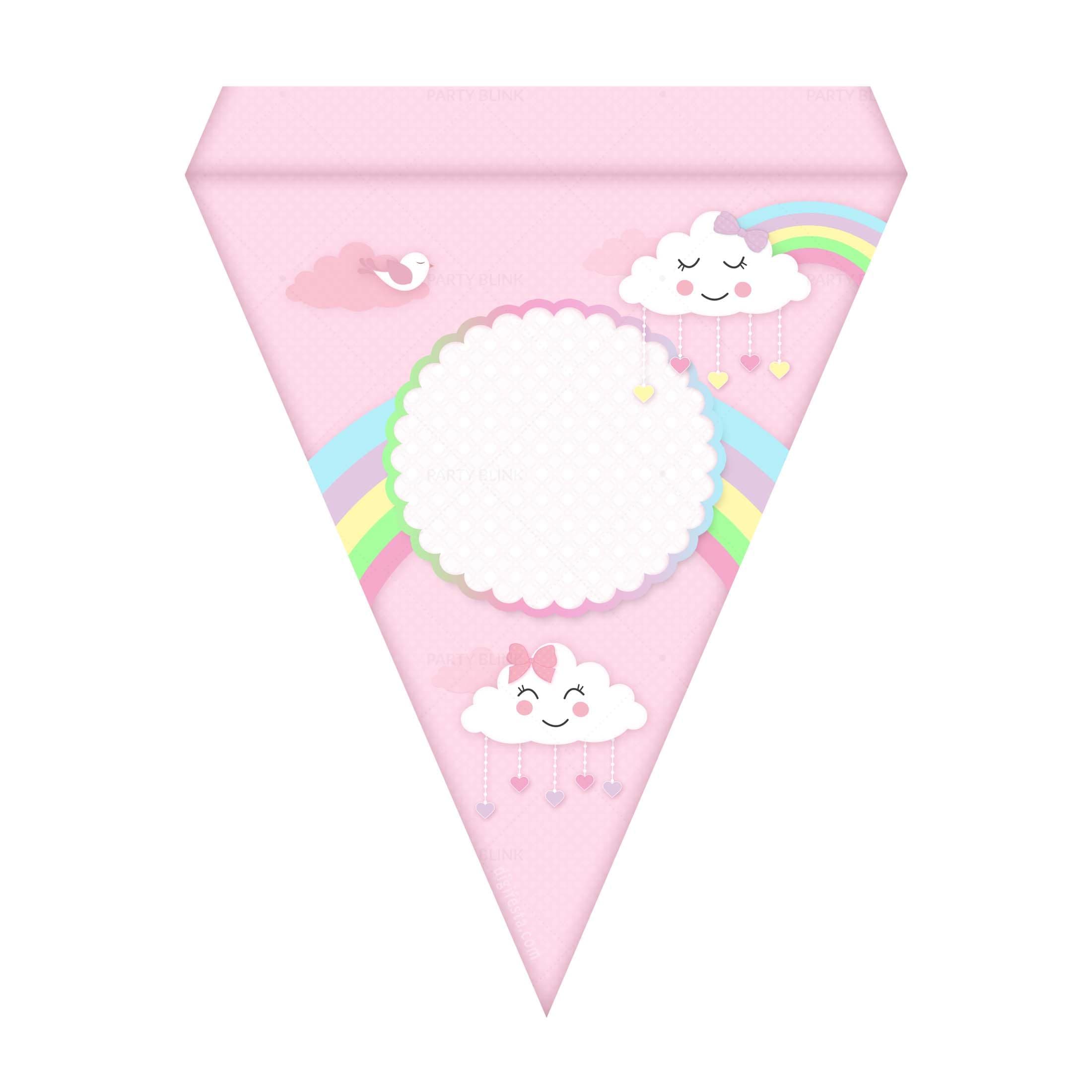 Printable Rain of Love Flag Free - Party Blink