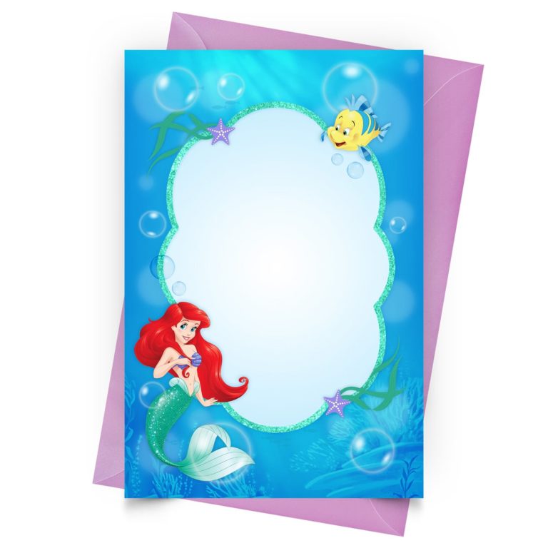 Blank Little Mermaid Invitation