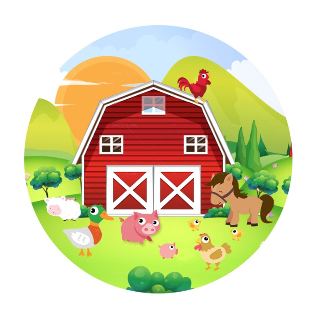 Free Barnyard Round Label