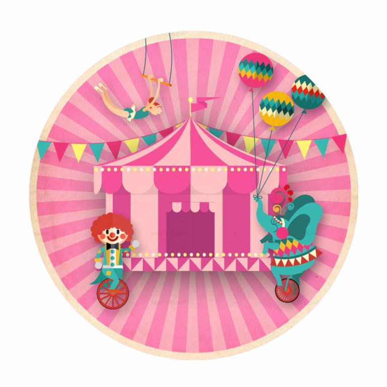 Free Circus Round Label