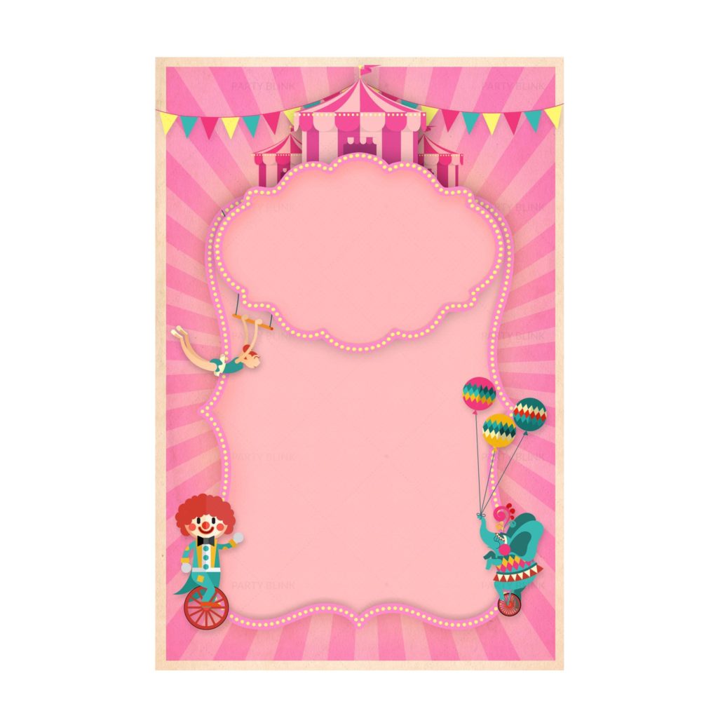 Pink Circus Invitation Free