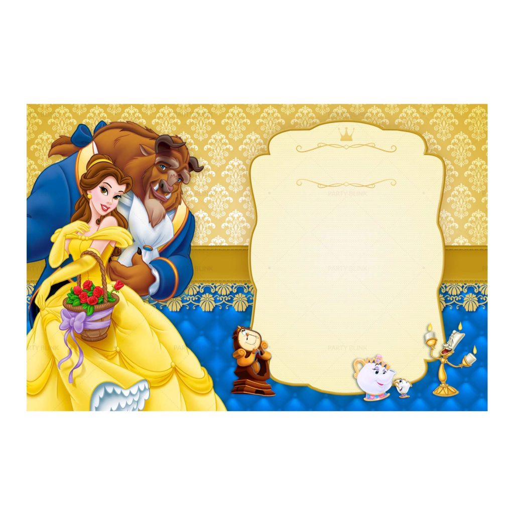 Beauty and the Beast Invitation Free Printables