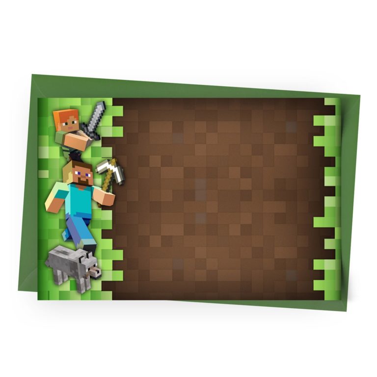 Blank Minecraft Invitation Online