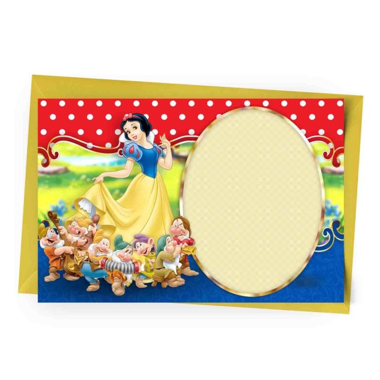 Blank Snow White Invitation