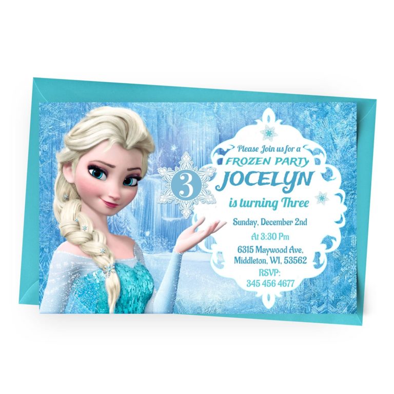 [+5 Freebies] Frozen Birthday Invitation Free & Low-Cost