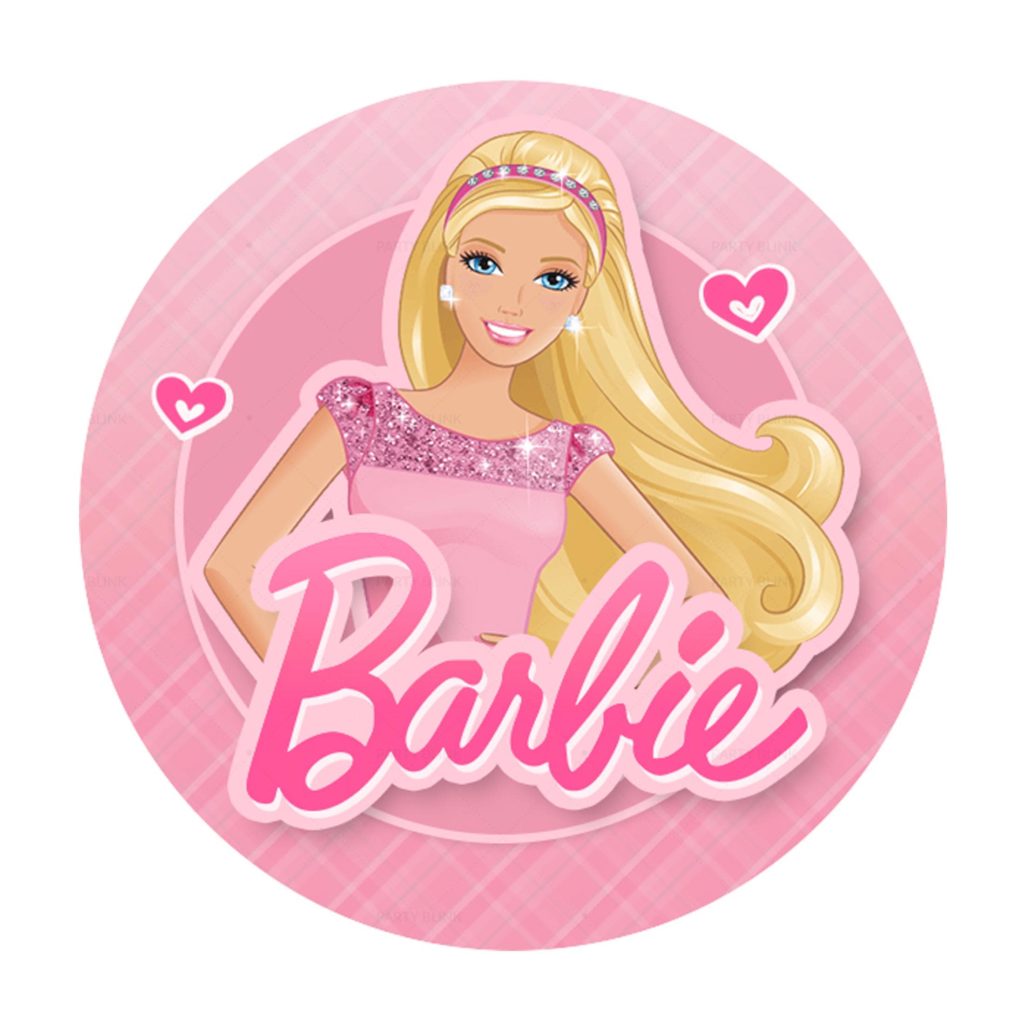 Free Barbie Round Label