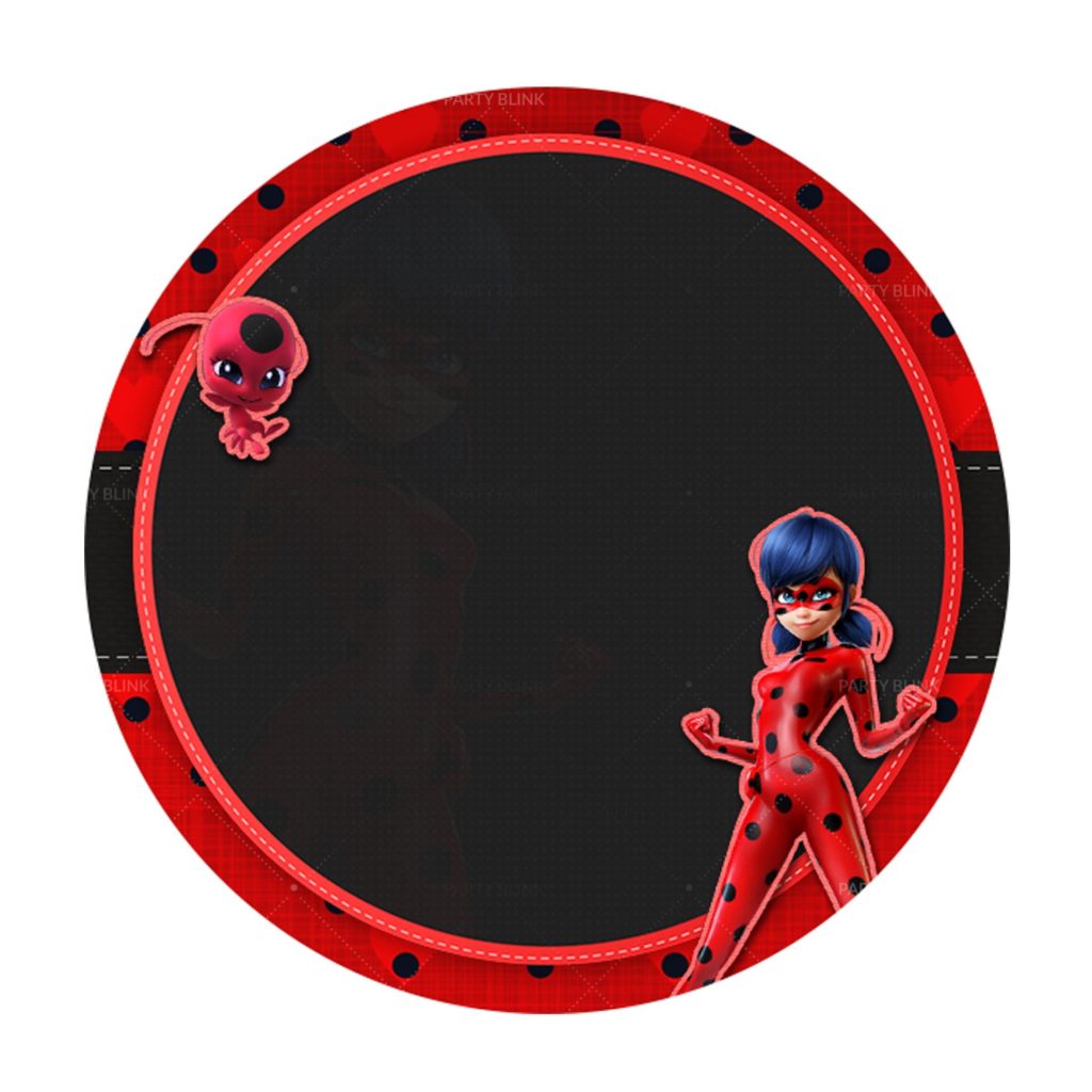 Free Ladybug Round Label