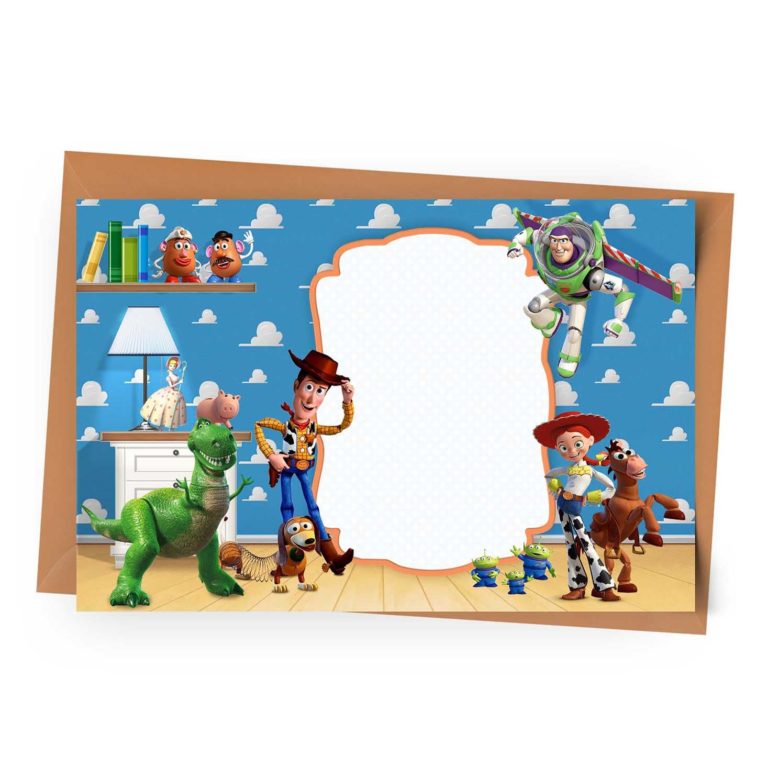 Blank Toy Story Invitation