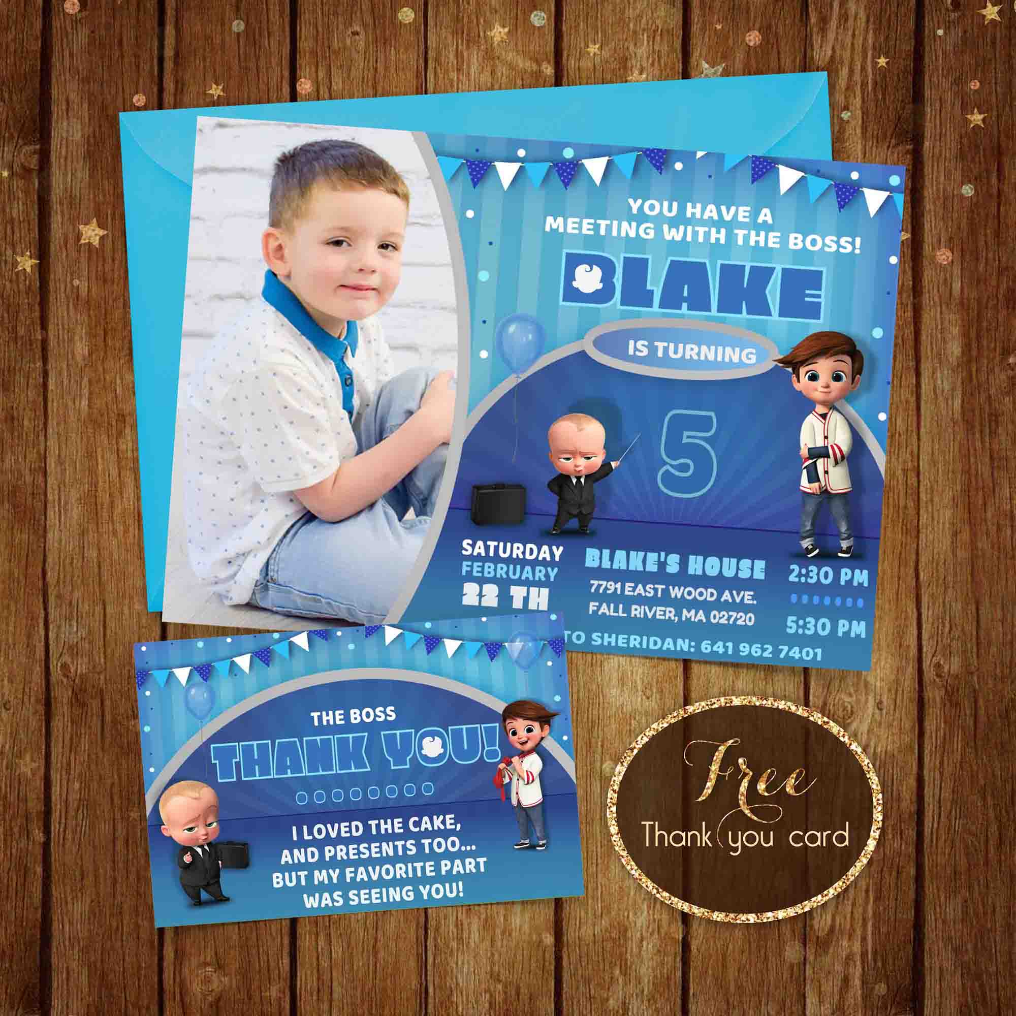 5 Free templates! Boss Baby Invitation Free & Low Cost