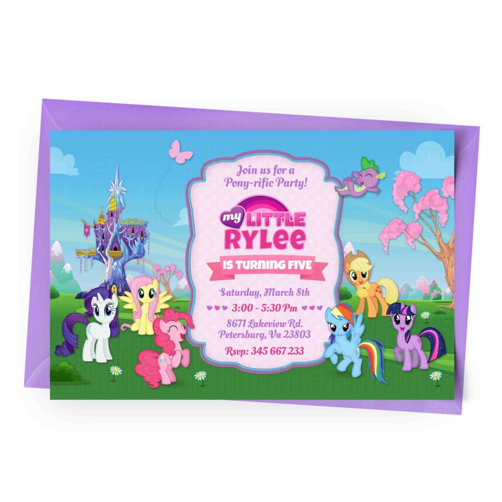[+5] DIY Templates My Little Pony Invitation Free