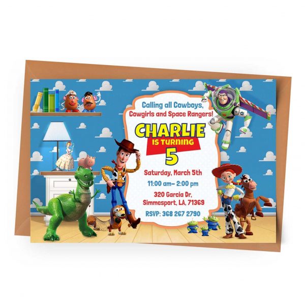 [+5] Toy Story Invitation Free & Lowcost Birthday Templates