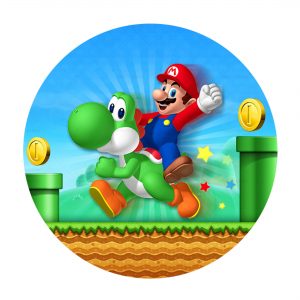 Free Super Mario Round Label