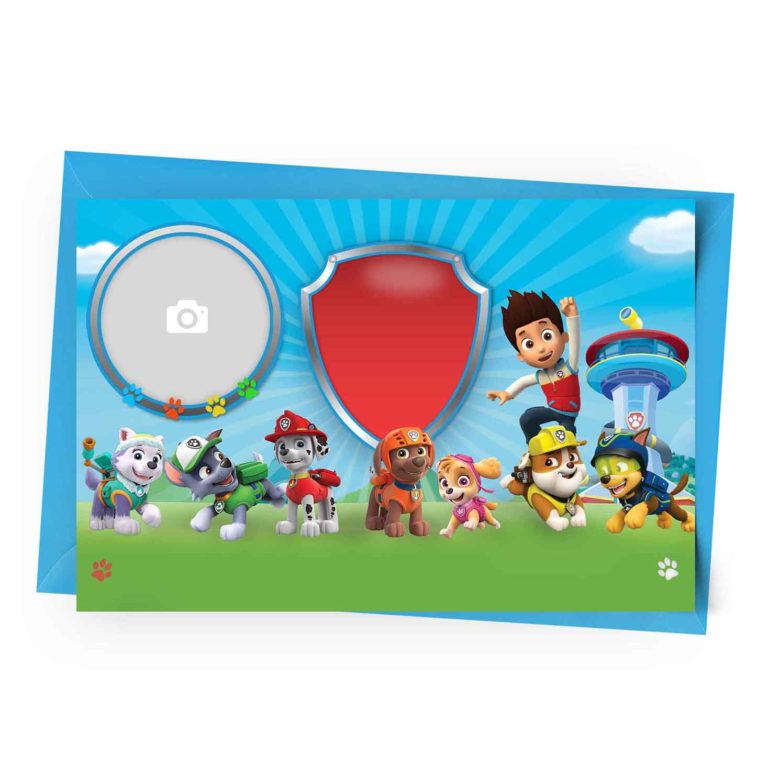 Blank Paw Patrol Invitation