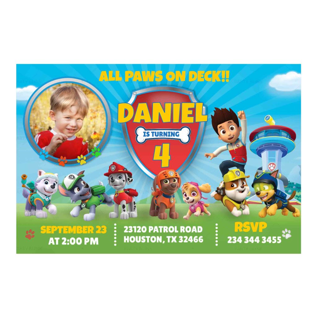 [5+]Paw Patrol Invitation Free & Low-Cost Birthday Templates