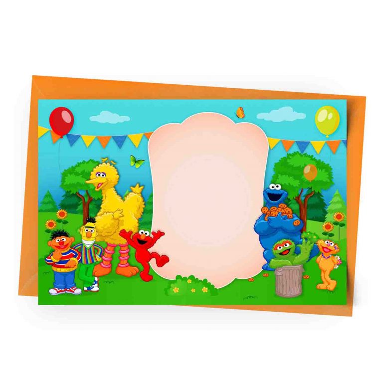 Personalized Sesame Street Invitation 1