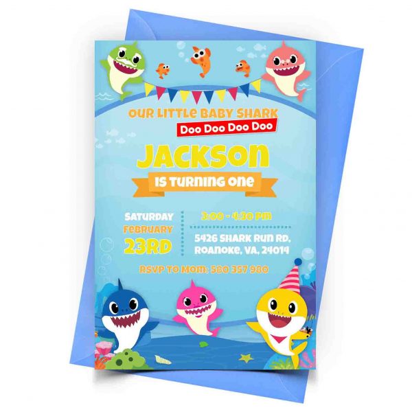 [5+] Baby Shark Invitation Free & LowCost Birthday Templates