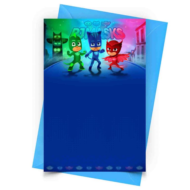 PJ Masks Invitation Personalized 1