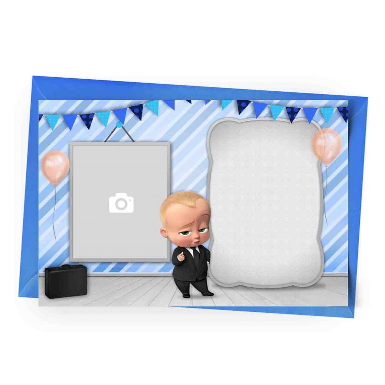 Customize Boss Baby Invitation with Photo