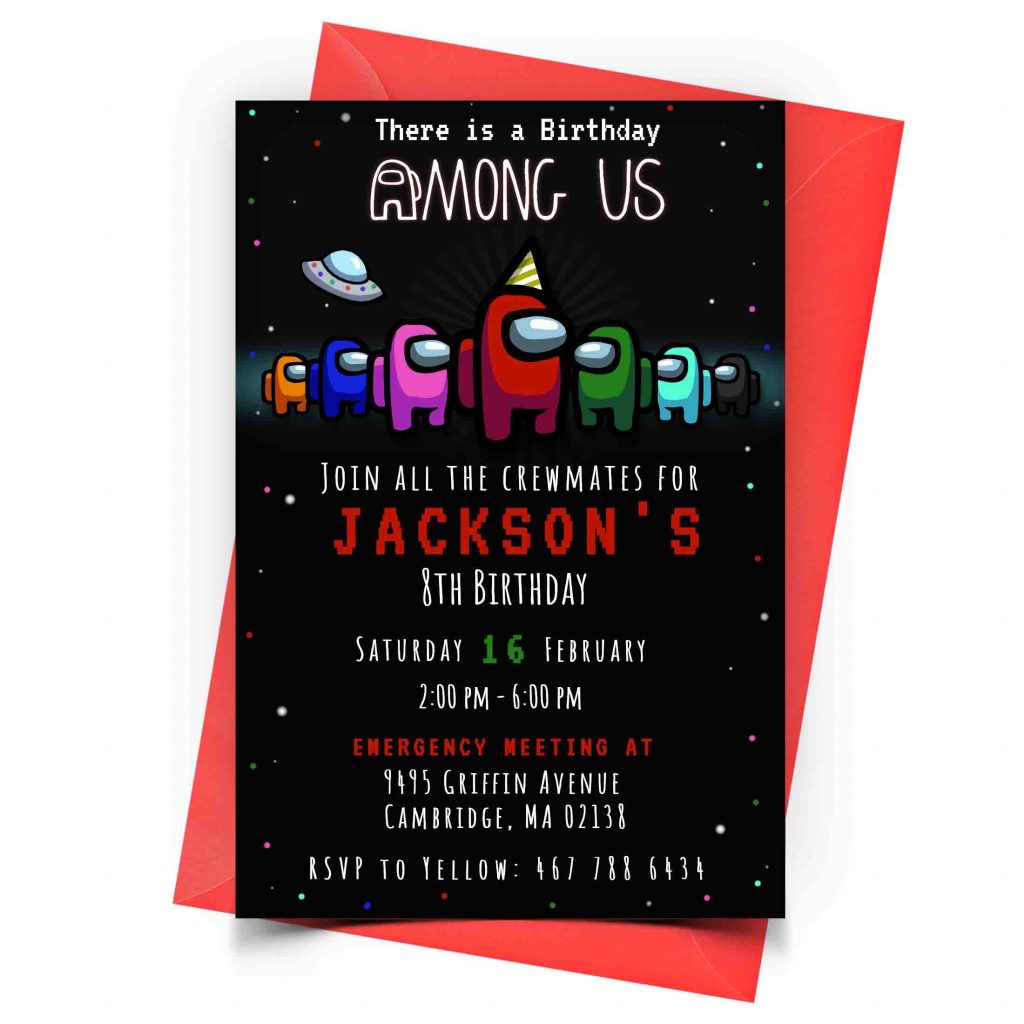  5 Freebies Among Us Birthday Invitation Free Low Cost