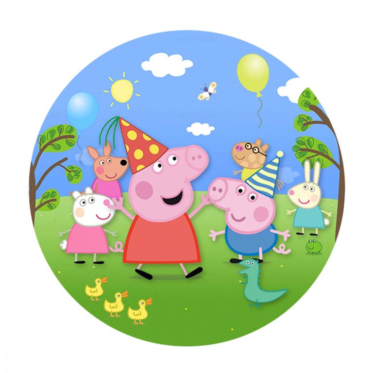 Free Peppa Pig Round Label