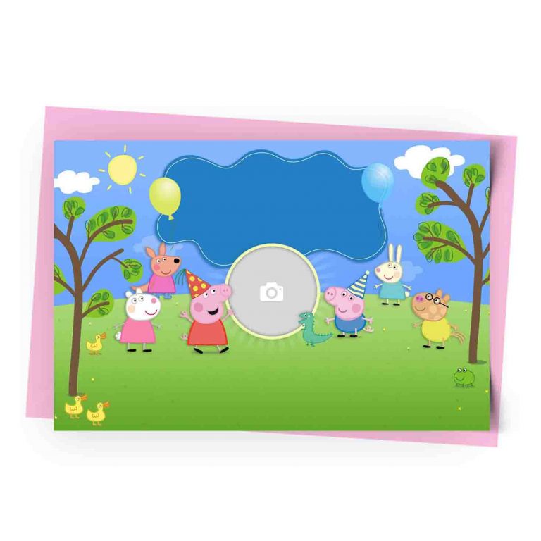 Peppa Pig Personalized Invitation with Photo