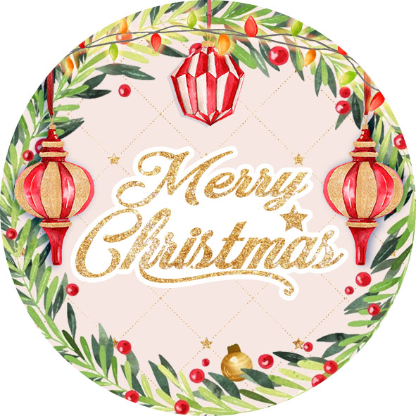 Christmas Round Label T2