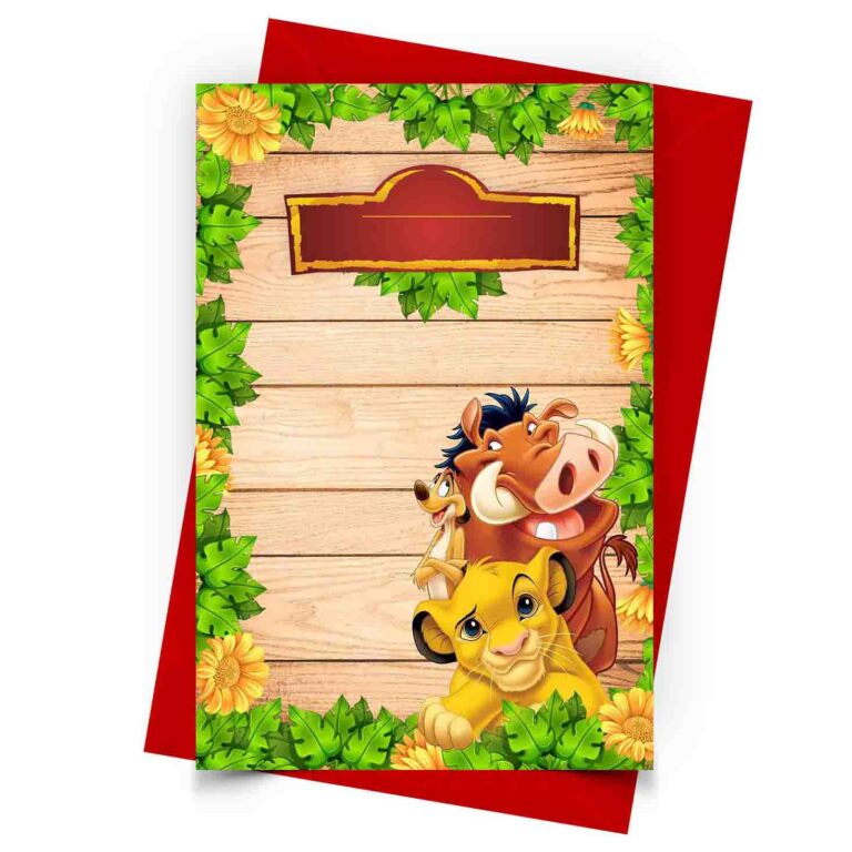 Lion King Invitation Personalized