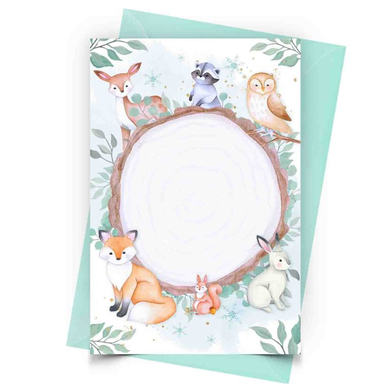 Woodland Invitation Personalized