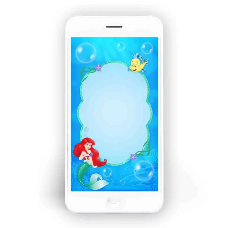 Little Mermaid SMS Invitation Personalized