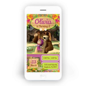 Masha and The Bear SMS invitation - After