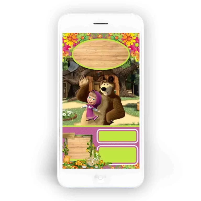 Masha and the Bear SMS Invitation - Before