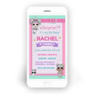 Personalized Lol Surprise SMS Invitation - Before
