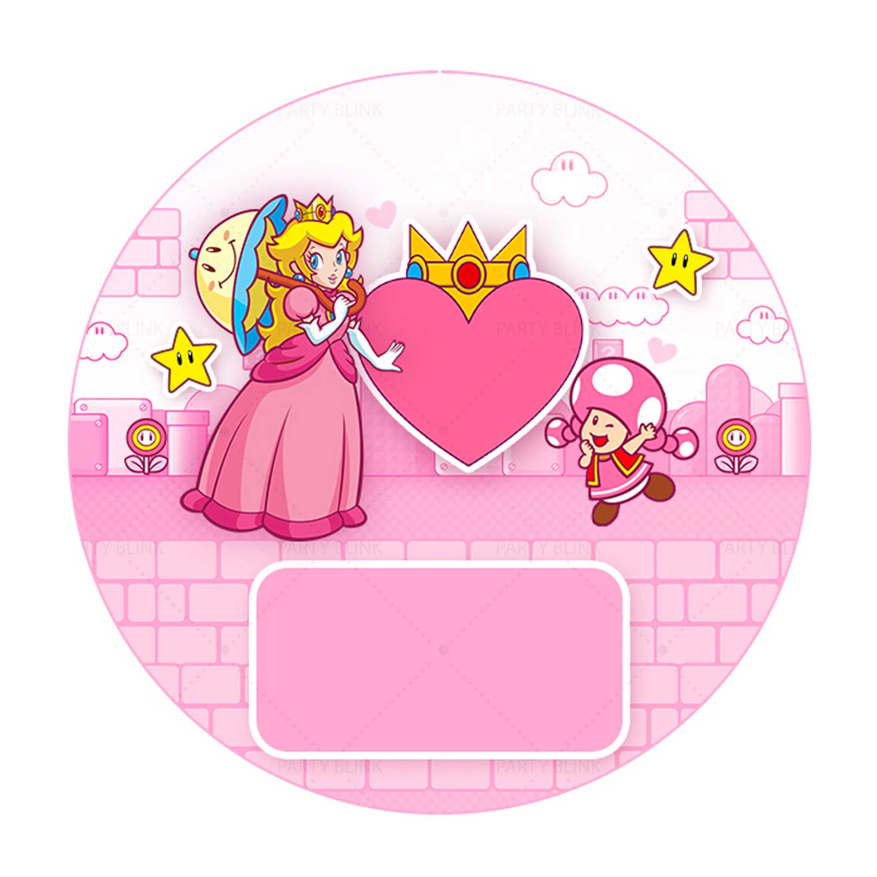 Free Princess Round Label with Text