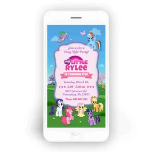 My Little Pony Sms Invitation Personalized 1