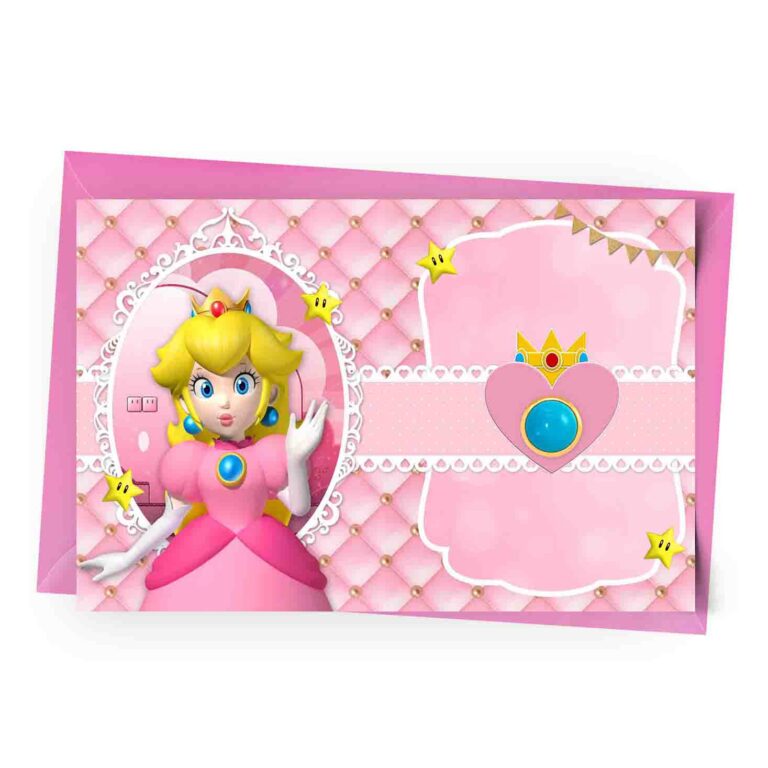 Princess Peach Invitation Personalized