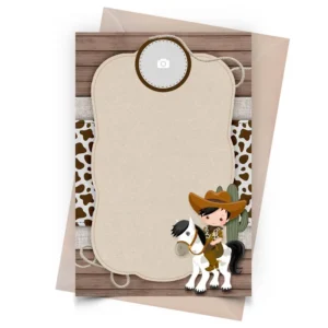 Cowboy Invitation Personalized - Blank