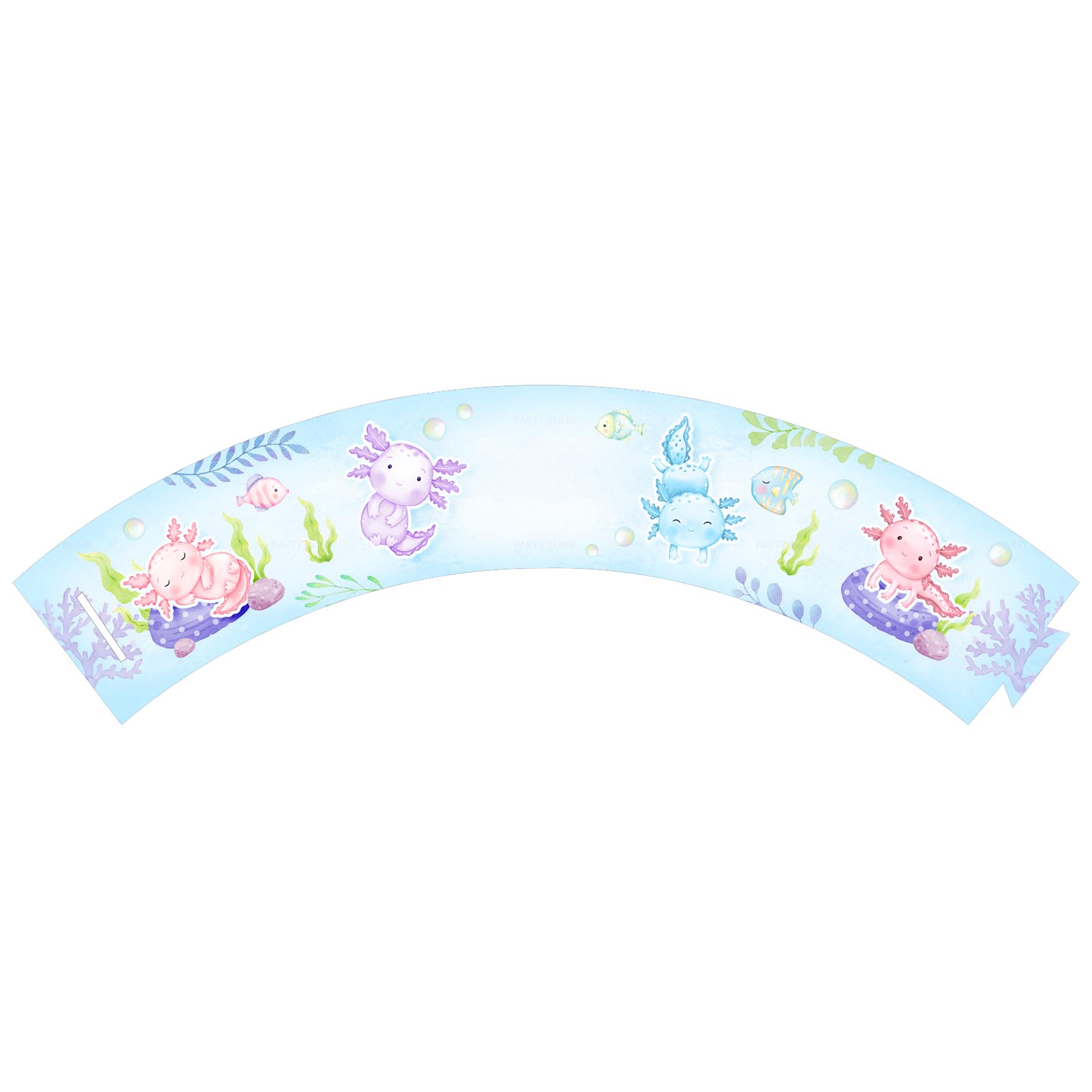 Free Axolotl Cupcake Wrap
