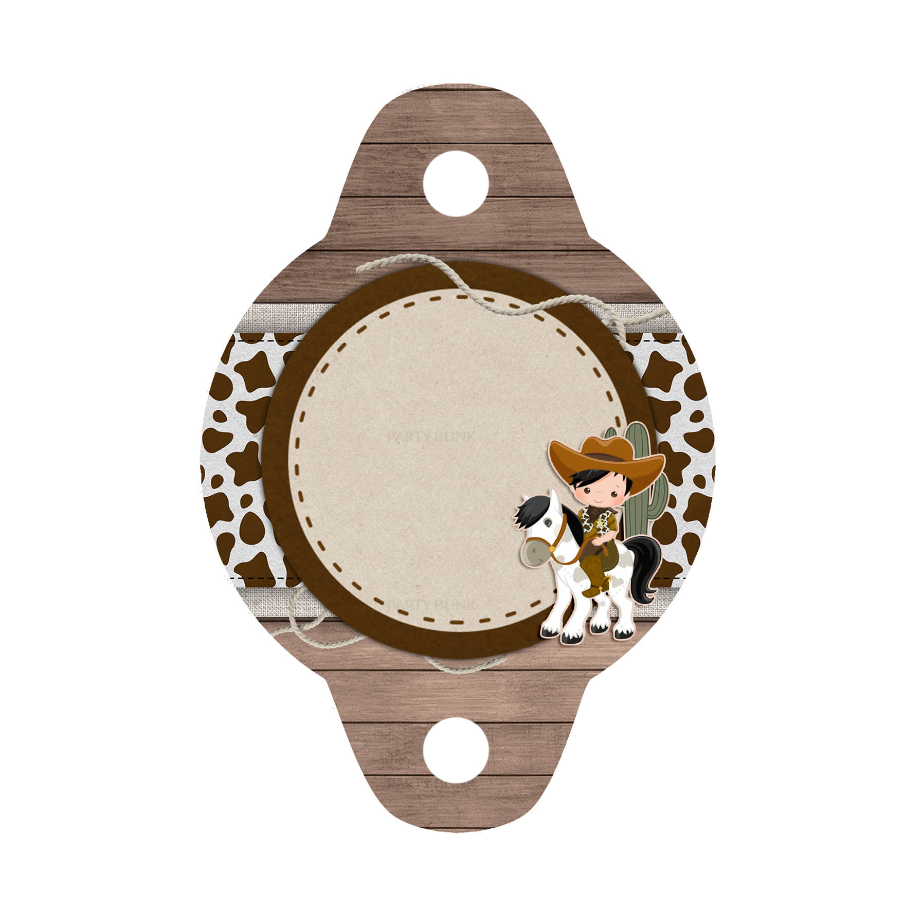 Free Cowboy Straw Tag