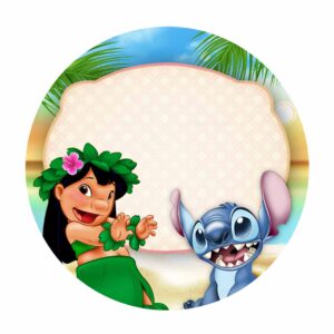 Free Lilo & Stitch Round Label