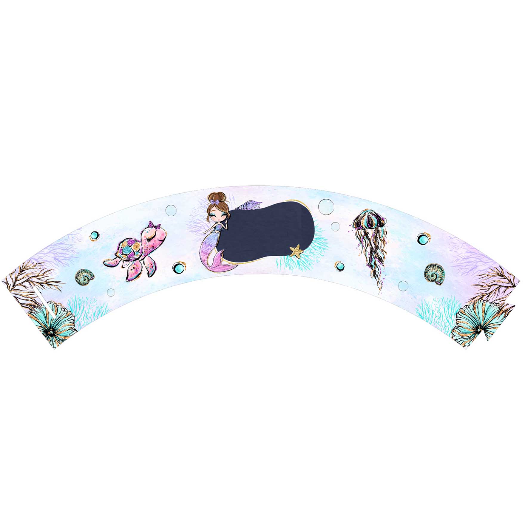 Free Mermaid Cupcake Wrap